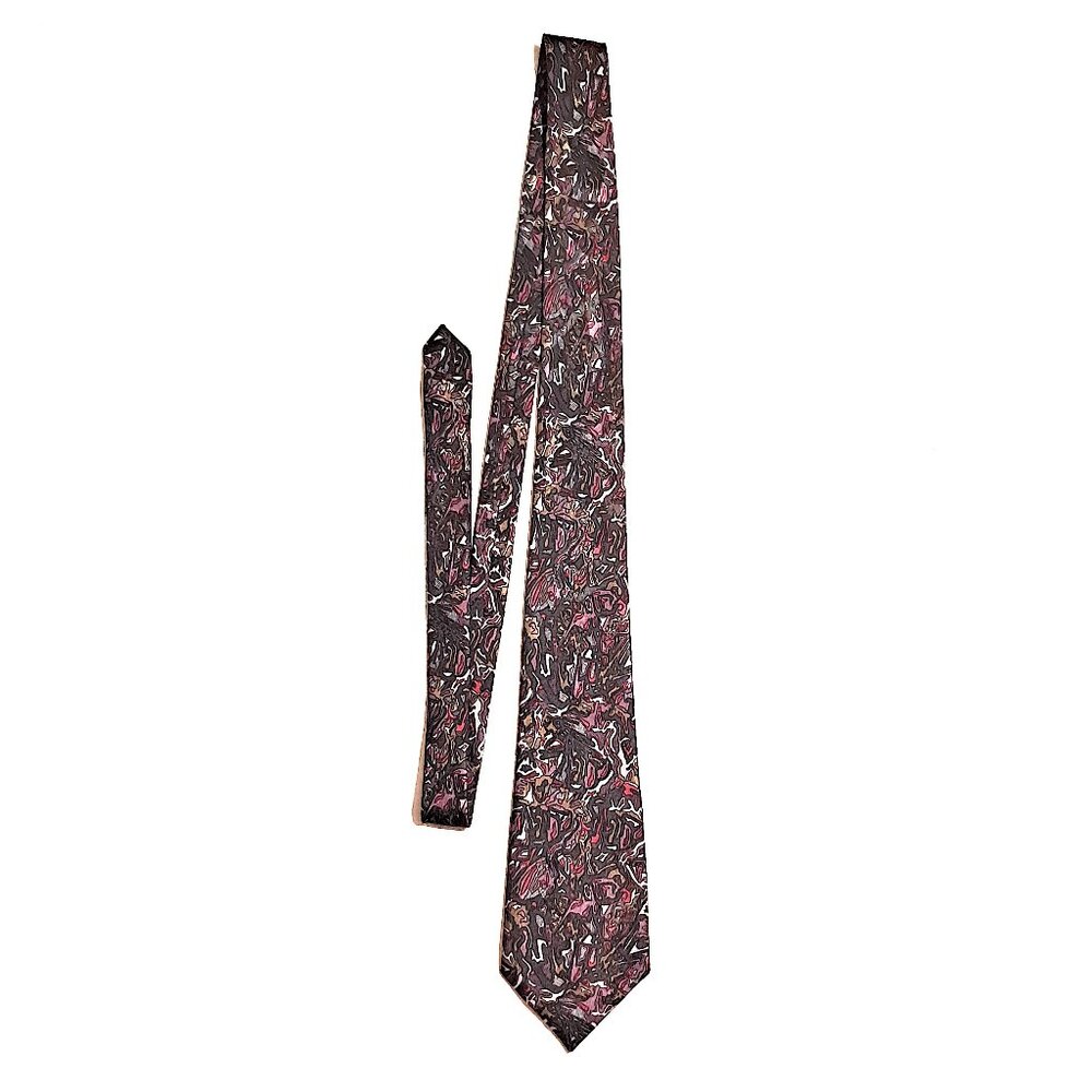 Lot of 2 Vintage Pascal Hand Made Abstract Silk Ties